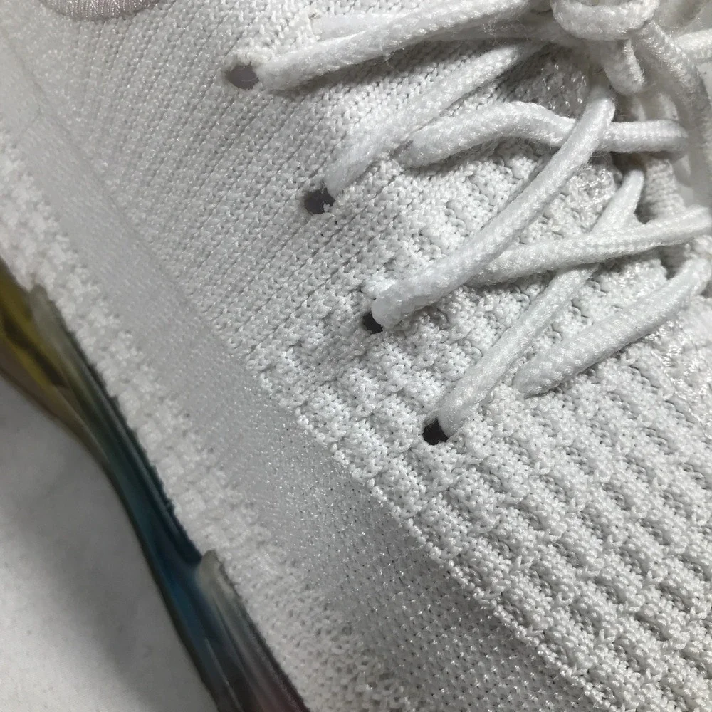 Wanted Dash White Sneaker Shoe Rainbow Sole Womens US 7.5 See Pics